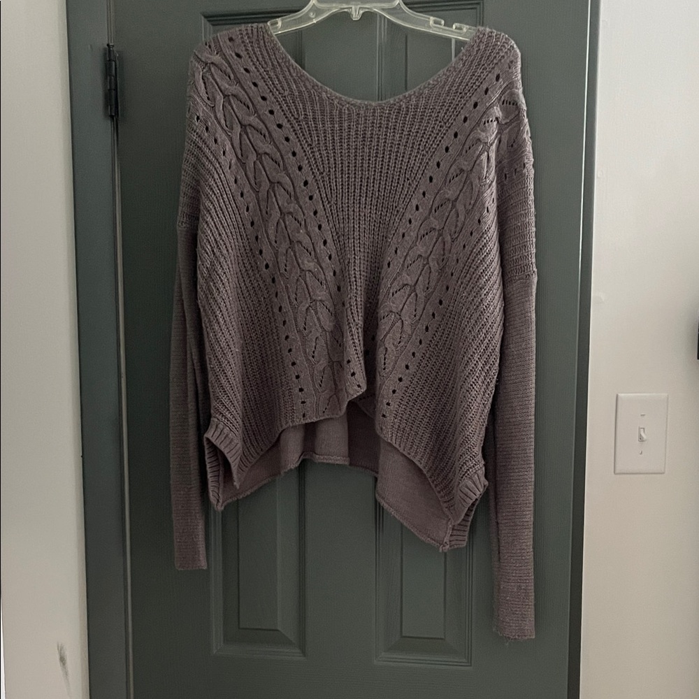 Converse Women's V-Neck Sweater - Dusty Purple
